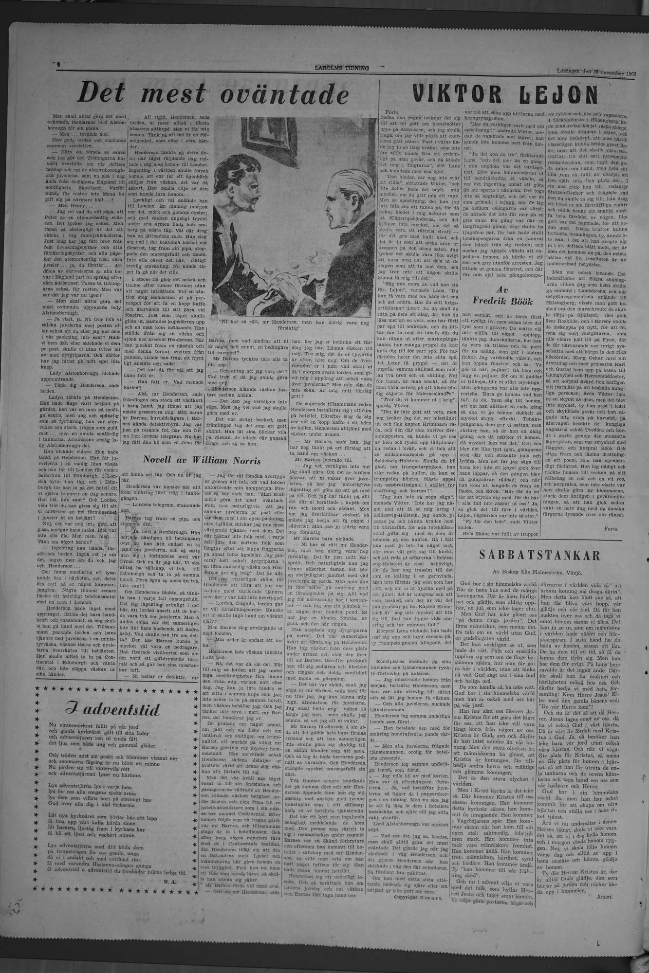 Laholms Tidning Lördag 26 november 1960, sida 6