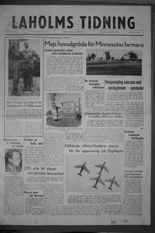 Förstasidan, Lördag 27 augusti 1960