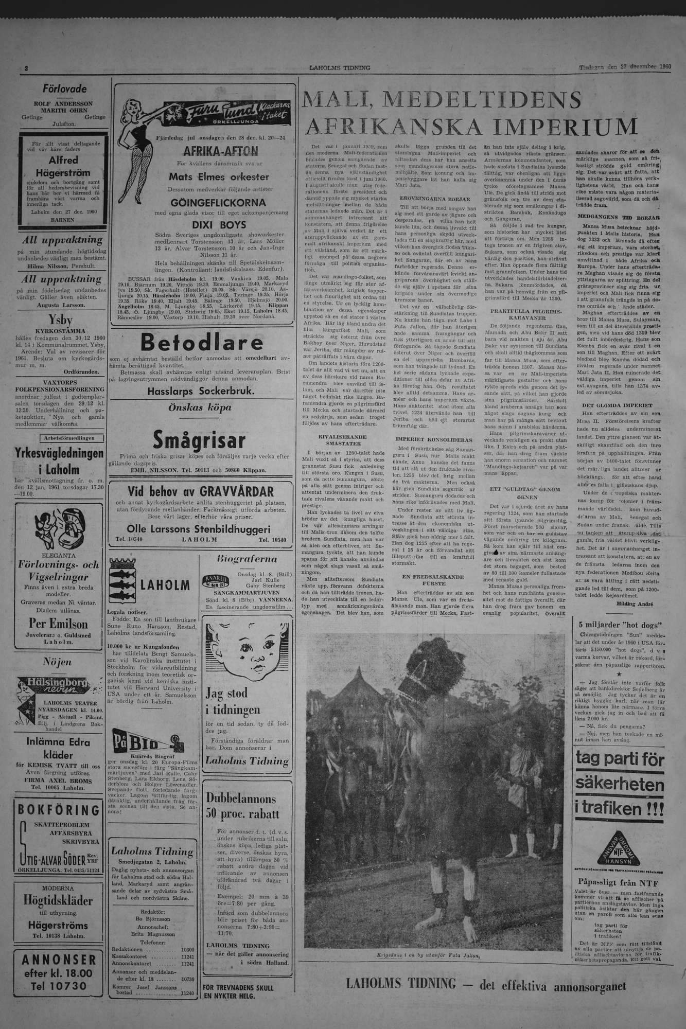Laholms Tidning Tisdag 27 december 1960, sida 2