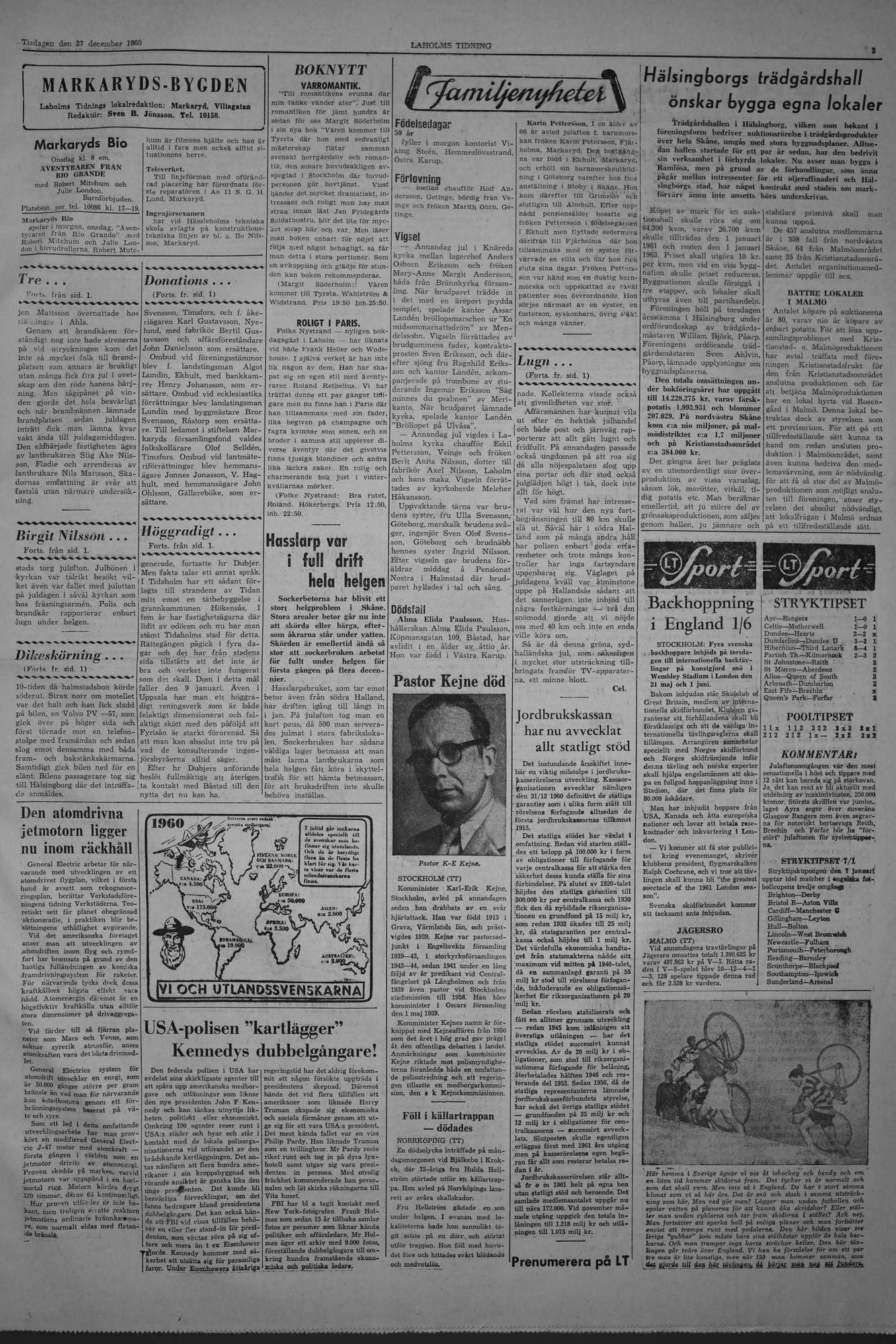 Laholms Tidning Tisdag 27 december 1960, sida 3