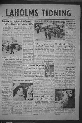 Förstasidan, Torsdag 27 oktober 1960