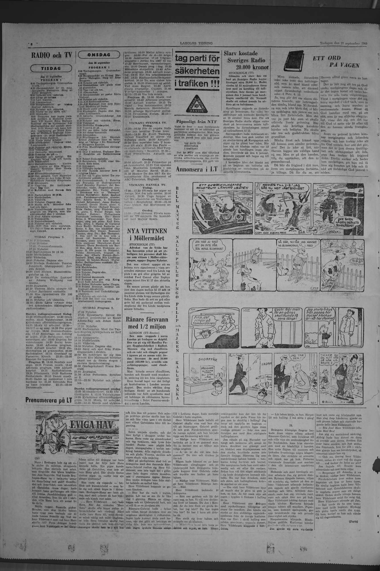 Laholms Tidning Tisdag 27 september 1960, sida 6