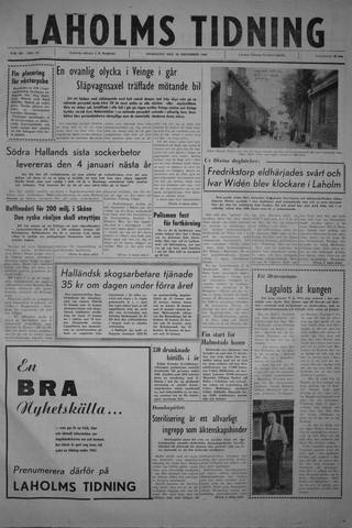 Förstasidan, Onsdag 28 december 1960