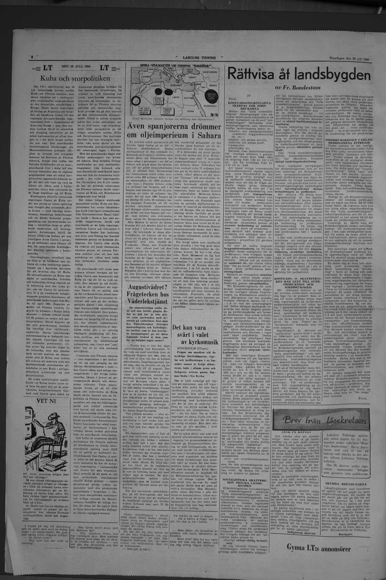 Laholms Tidning Torsdag 28 juli 1960, sida 4