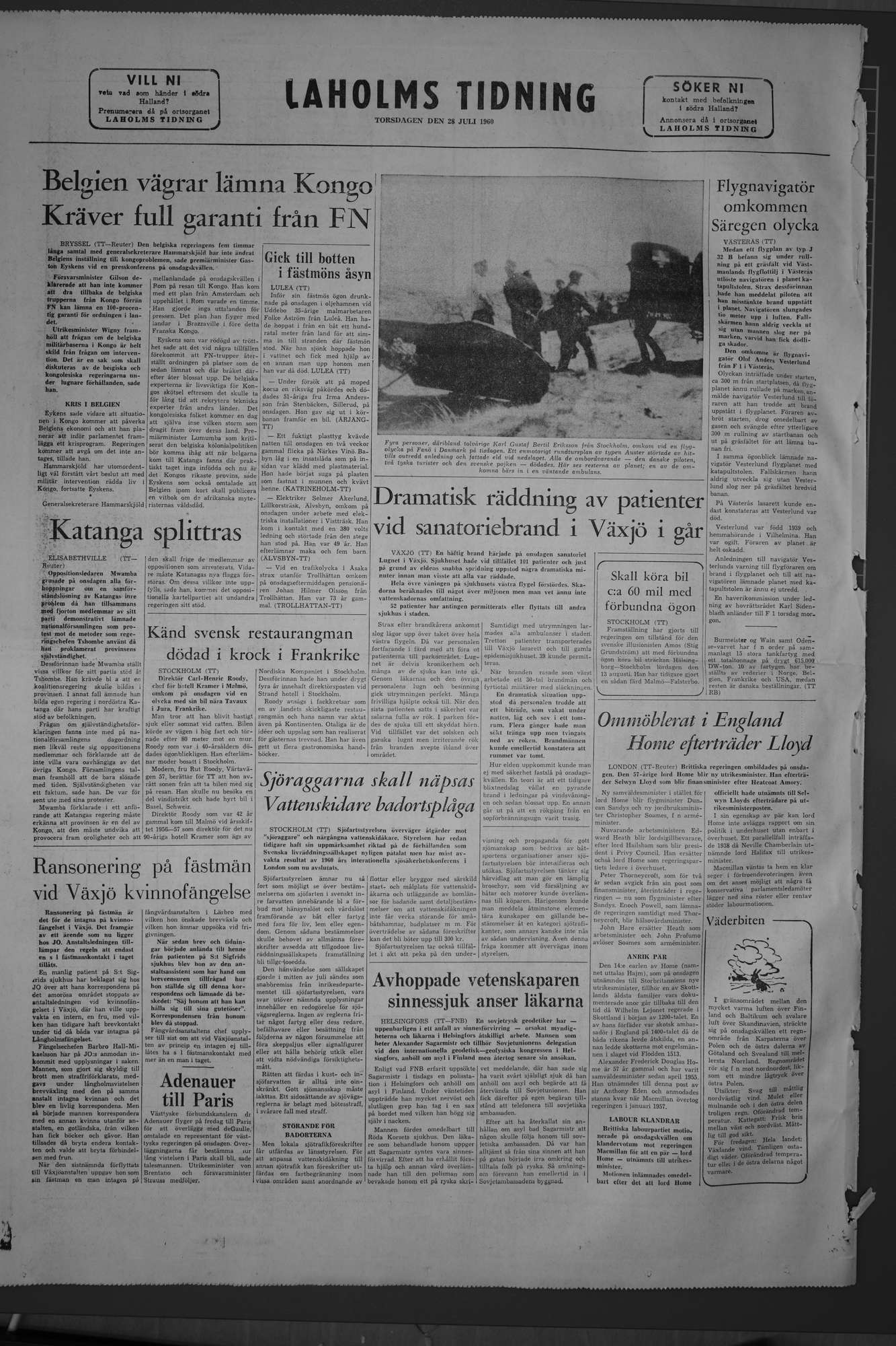 Laholms Tidning Torsdag 28 juli 1960, sida 8