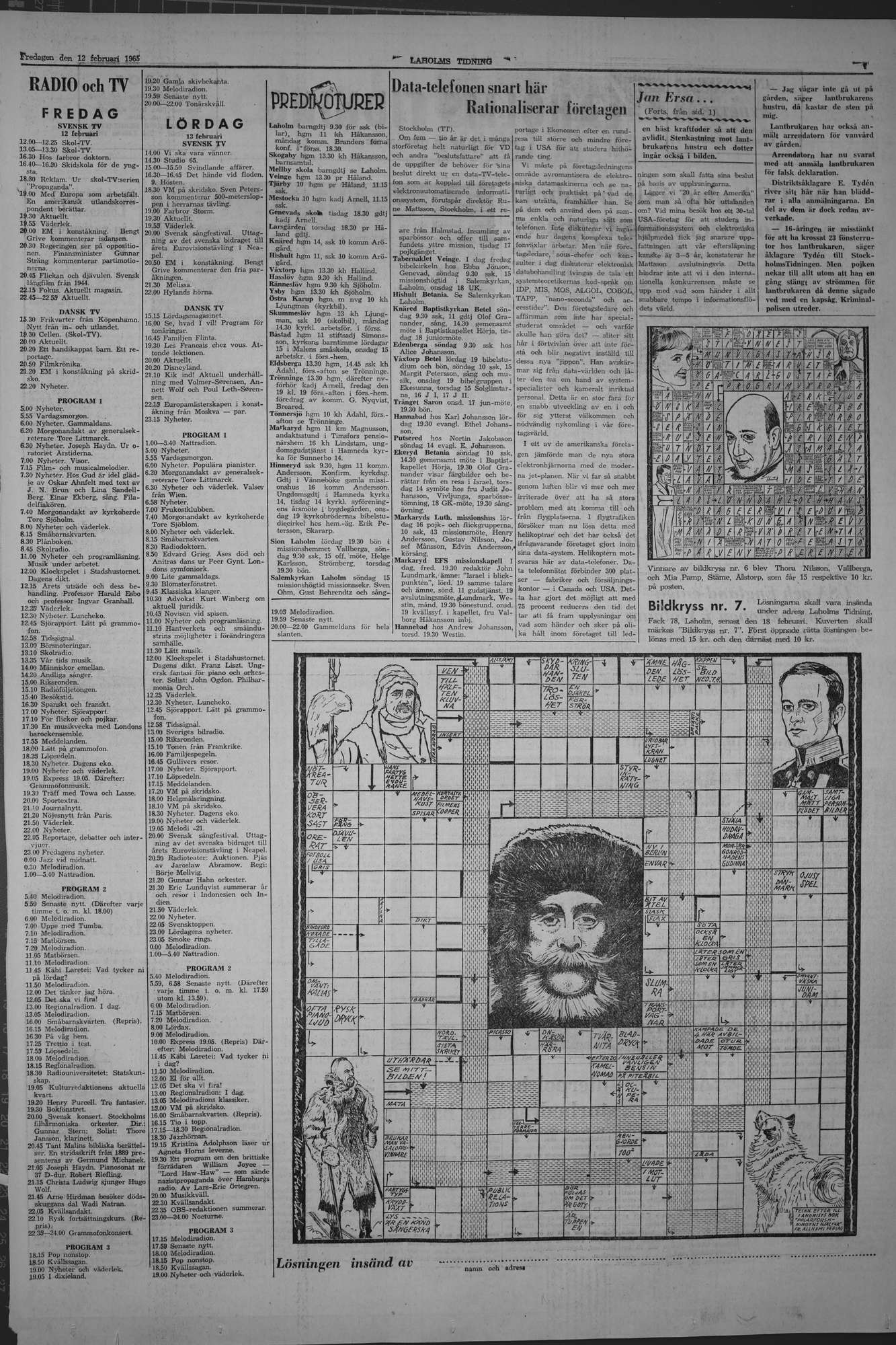 Laholms Tidning Fredag 12 februari 1965, sida 7