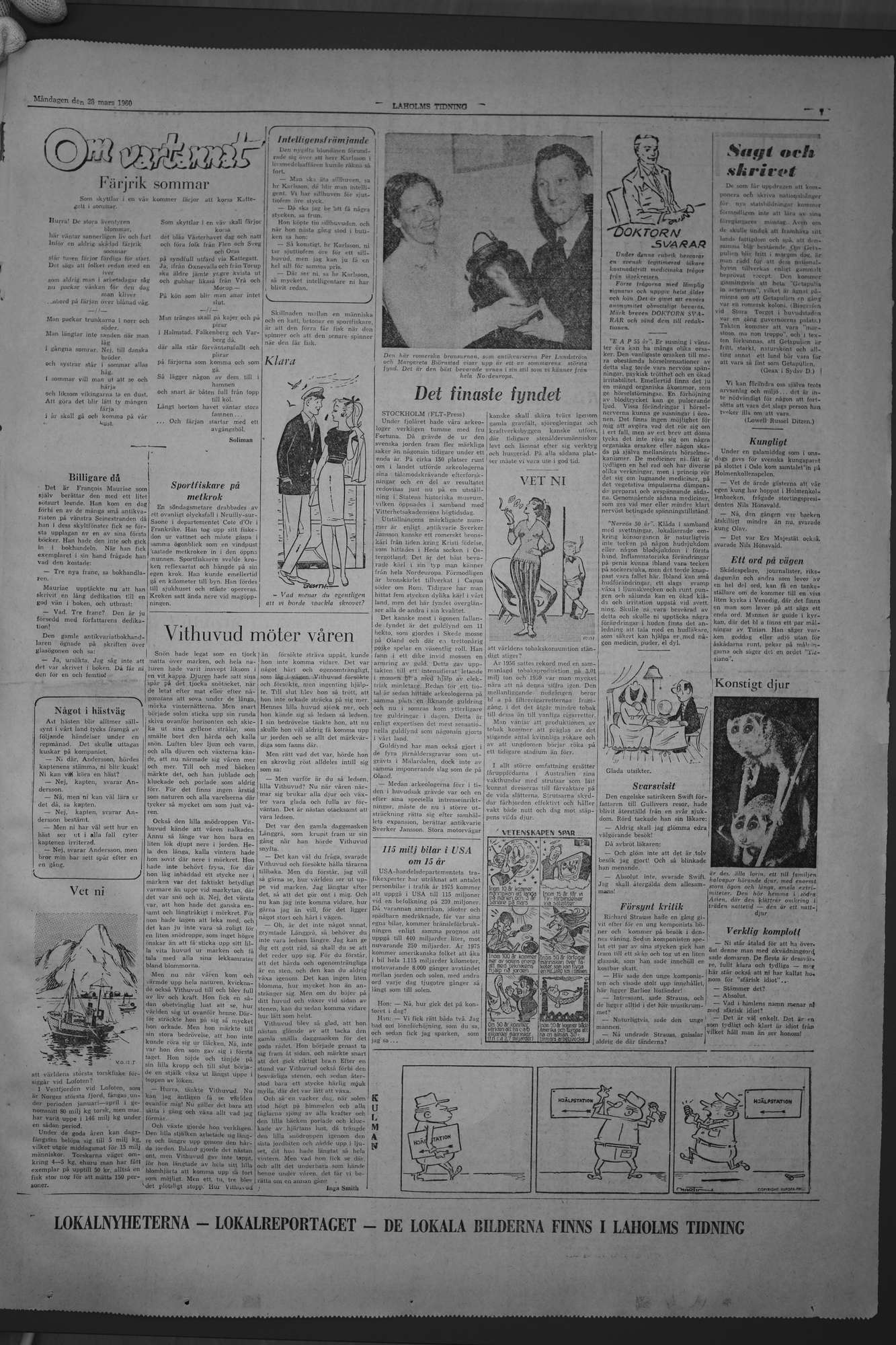 Laholms Tidning Måndag 28 mars 1960, sida 7