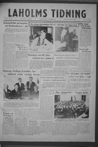 Förstasidan, Måndag 28 november 1960