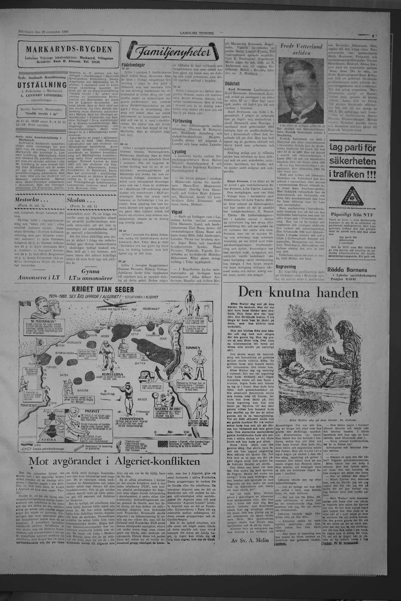 Laholms Tidning Måndag 28 november 1960, sida 3
