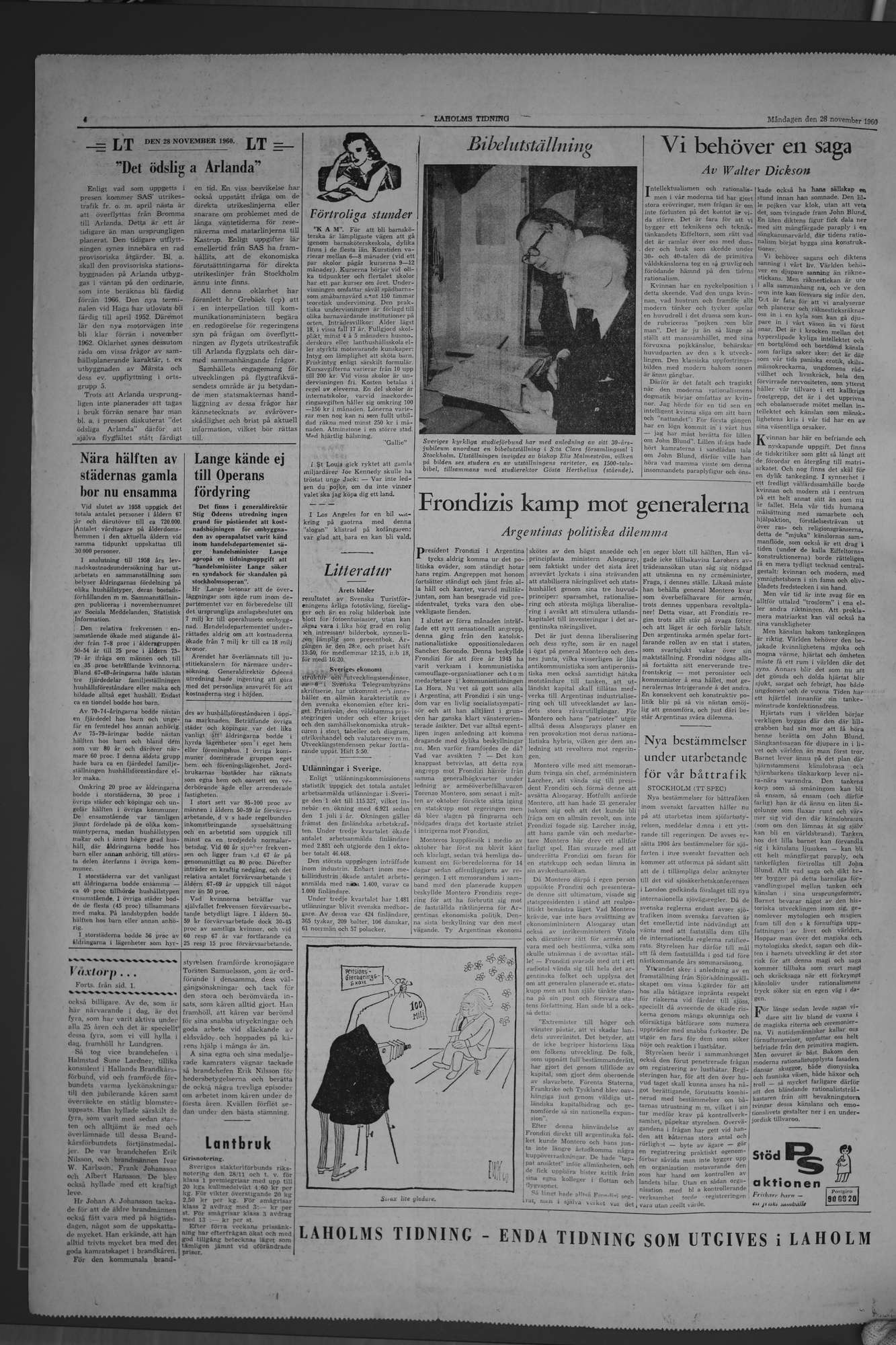 Laholms Tidning Måndag 28 november 1960, sida 4