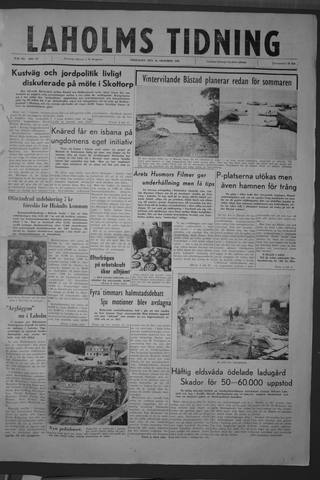 Förstasidan, Fredag 28 oktober 1960