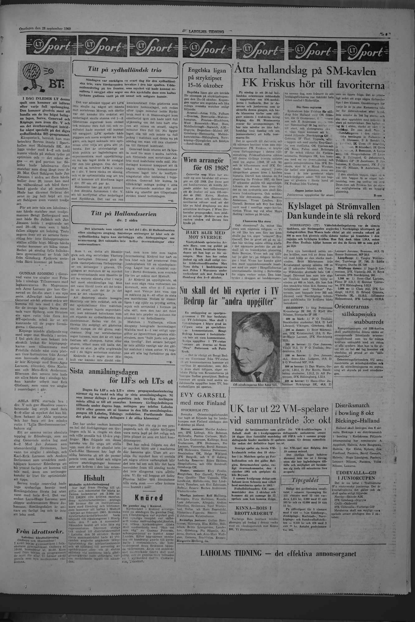 Laholms Tidning Onsdag 28 september 1960, sida 5