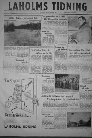Förstasidan, Torsdag 29 december 1960