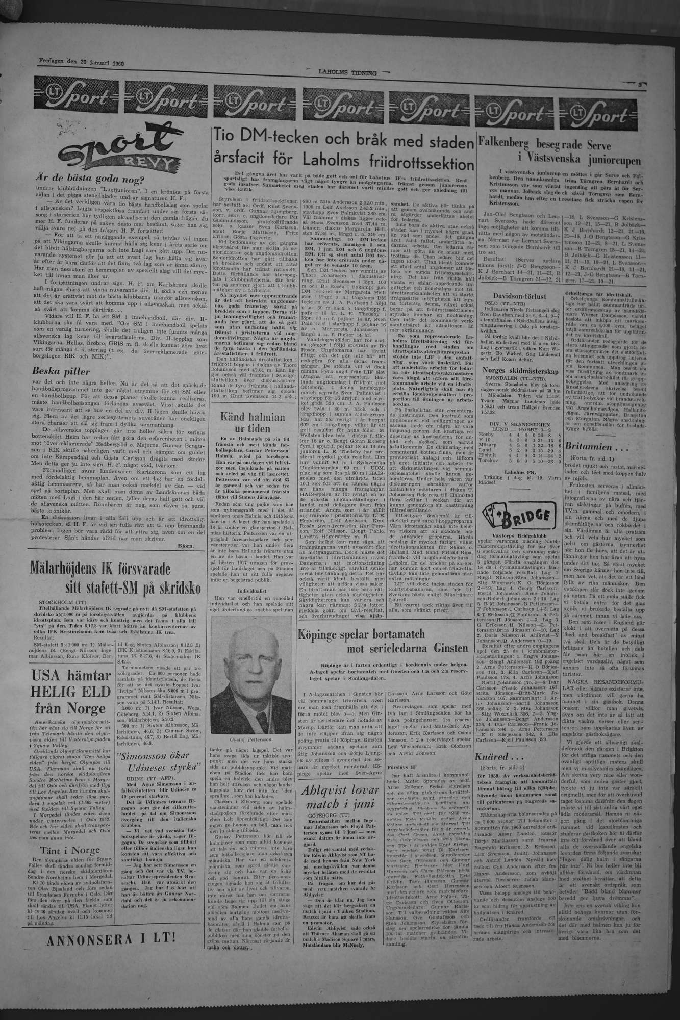 Laholms Tidning Fredag 29 januari 1960, sida 5