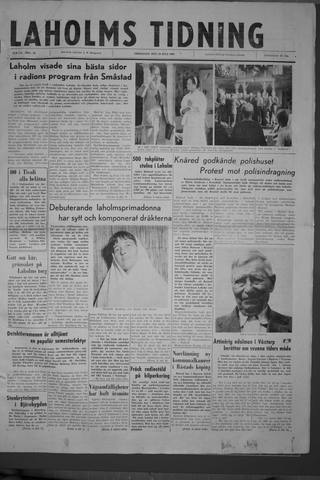 Förstasidan, Fredag 29 juli 1960