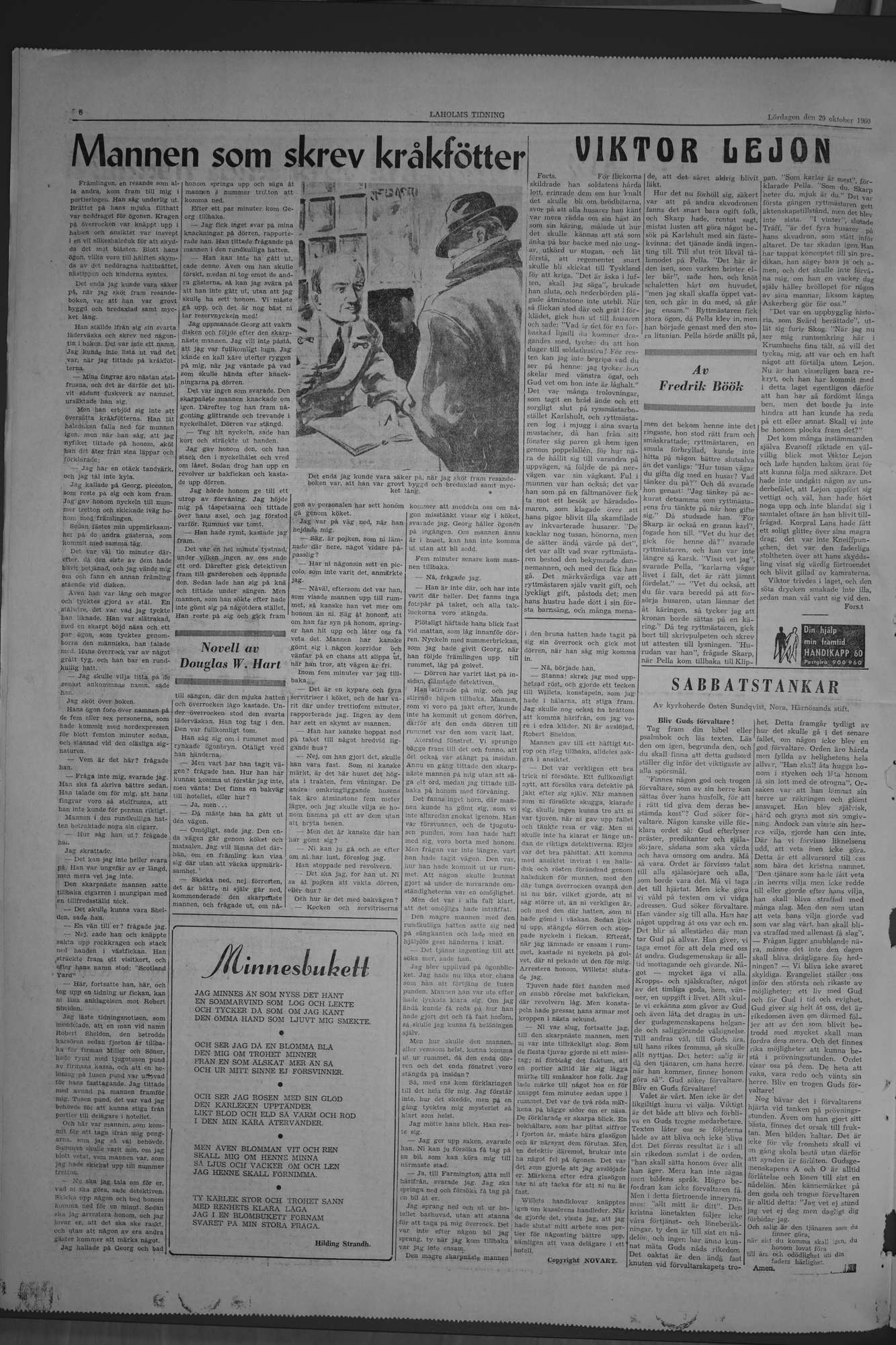Laholms Tidning Lördag 29 oktober 1960, sida 6