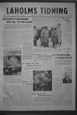 Förstasidan, Torsdag 29 september 1960