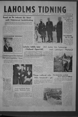 Förstasidan, Onsdag 3 augusti 1960