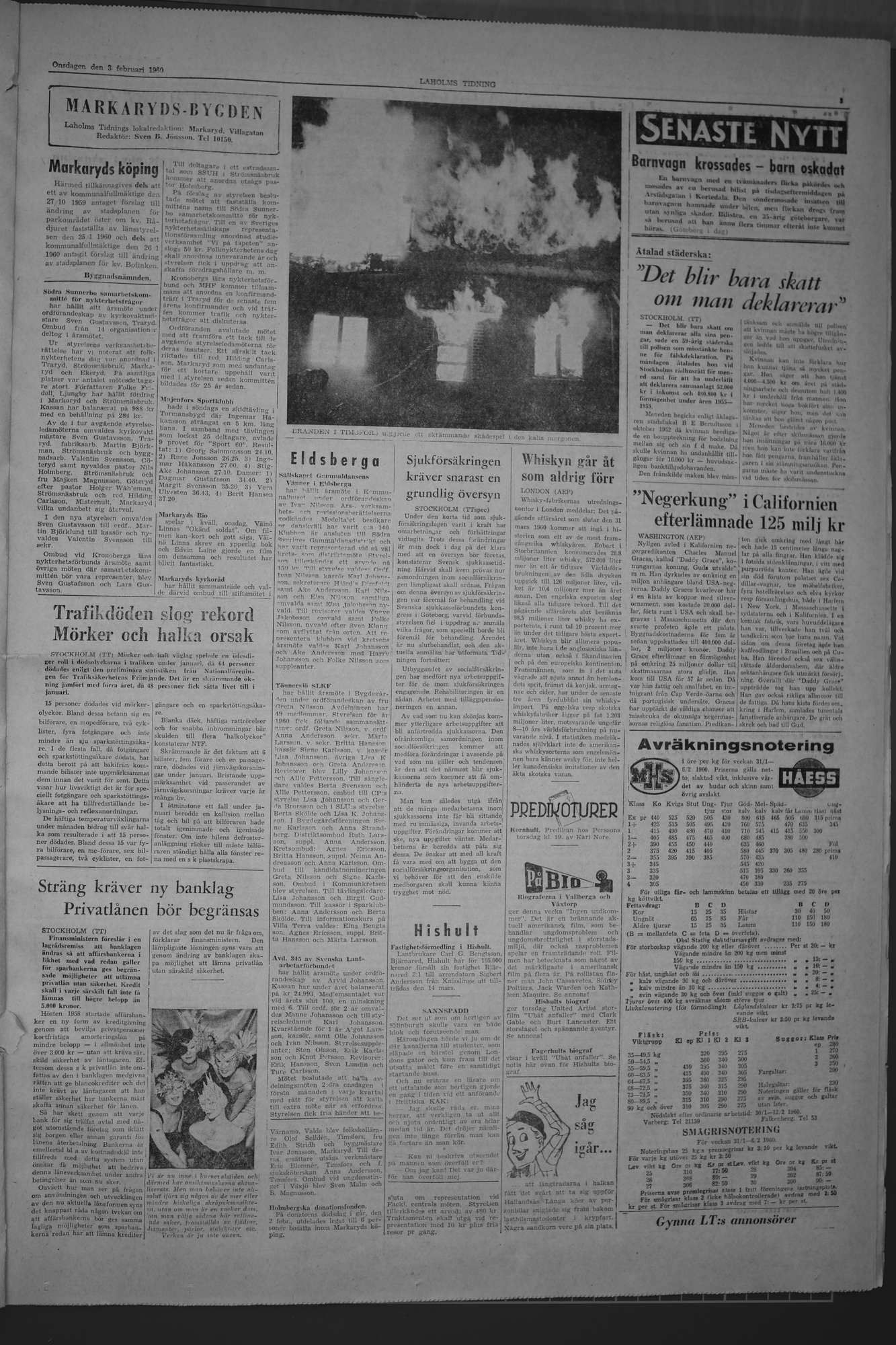 Laholms Tidning Onsdag 3 februari 1960, sida 3