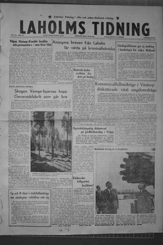Förstasidan, Fredag 3 juni 1960