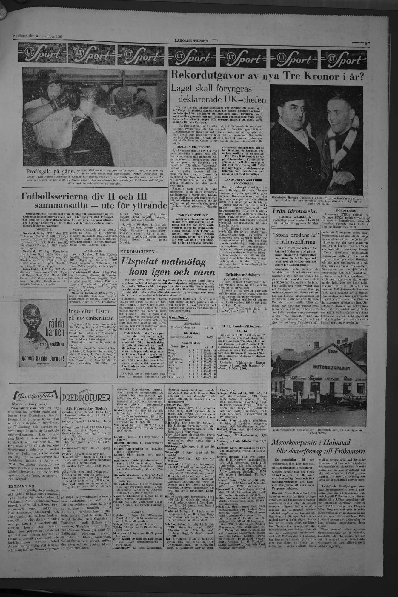 Laholms Tidning Torsdag 3 november 1960, sida 5