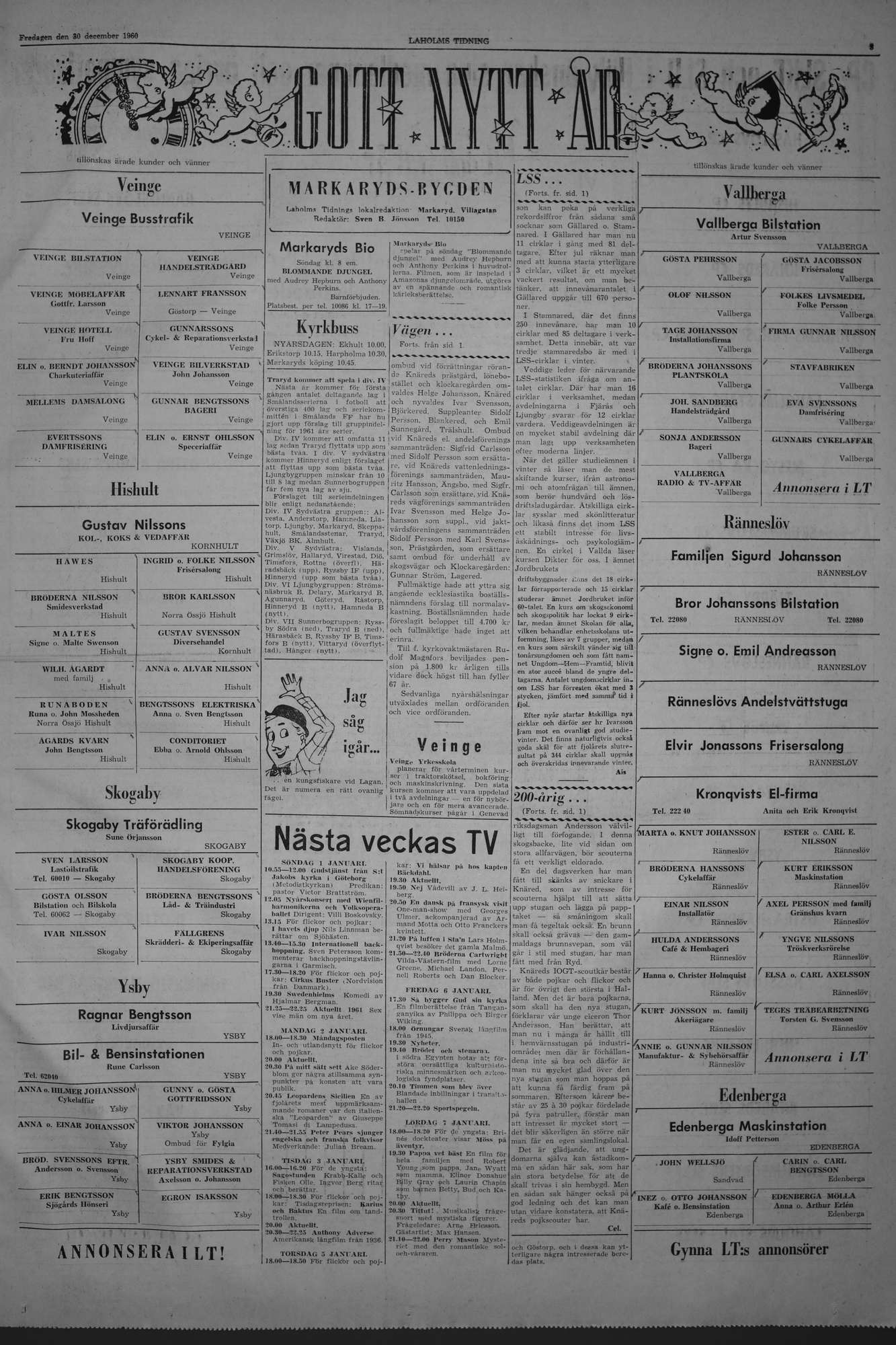 Laholms Tidning Fredag 30 december 1960, sida 3