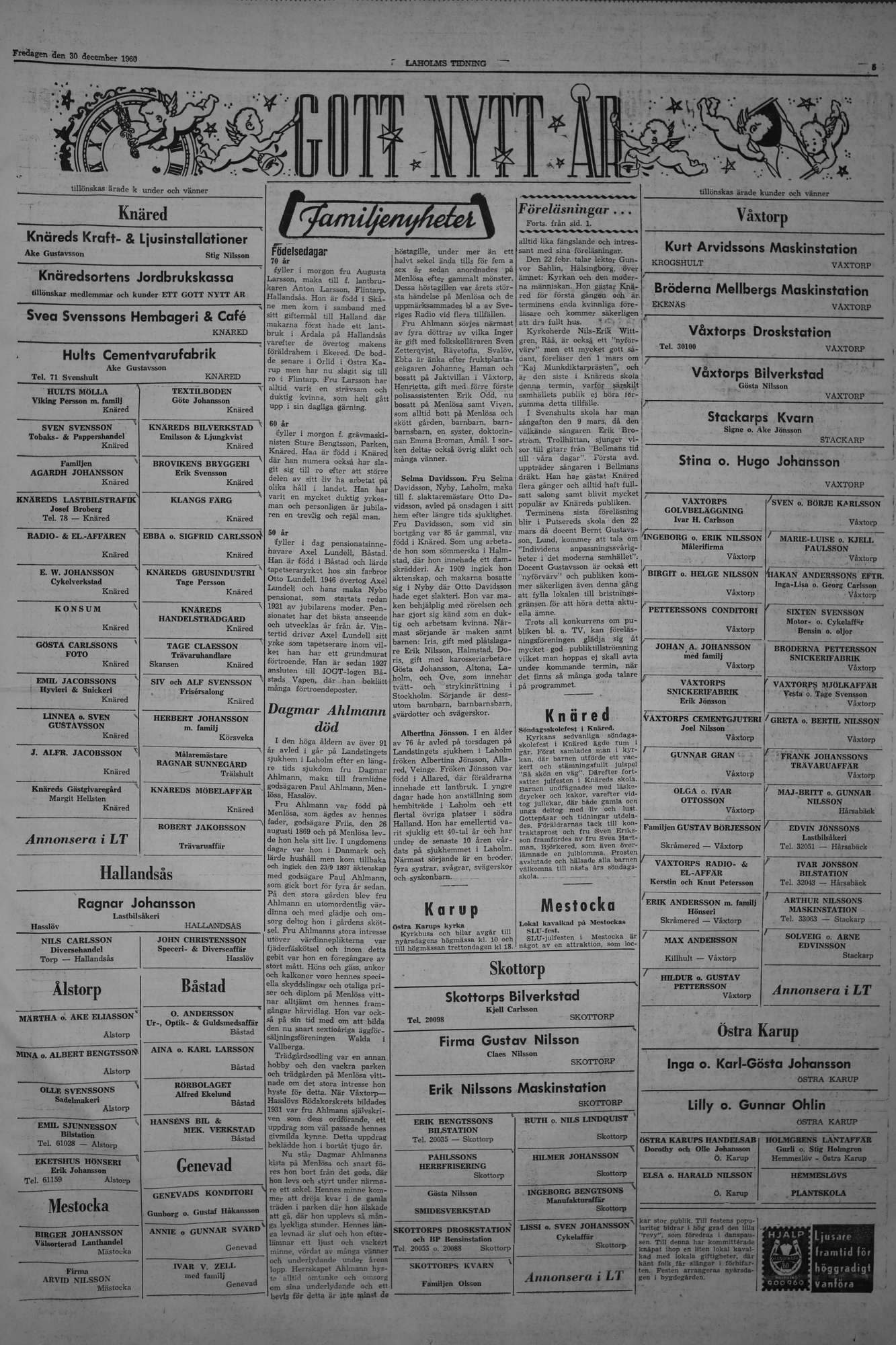 Laholms Tidning Fredag 30 december 1960, sida 5