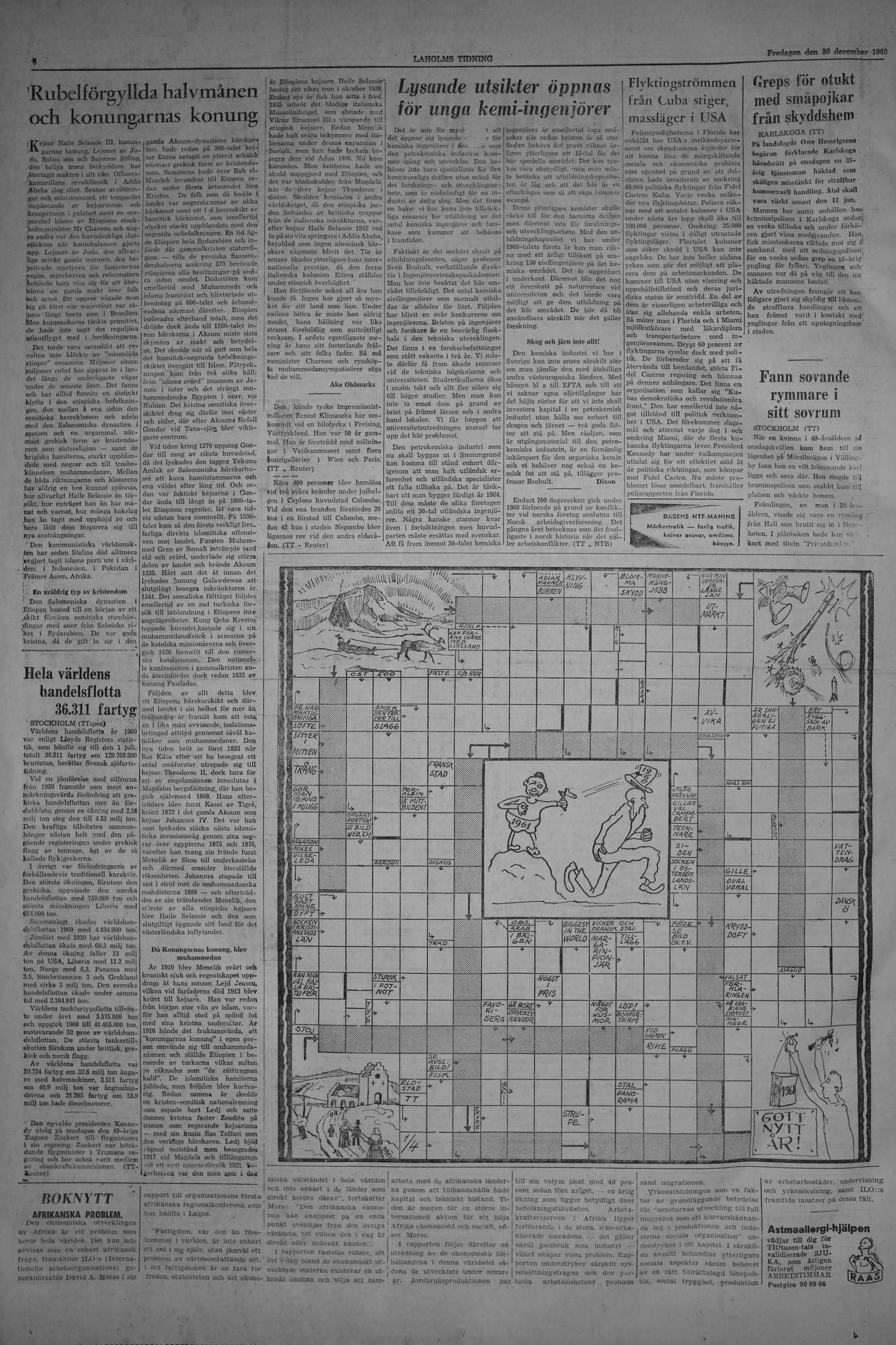 Laholms Tidning Fredag 30 december 1960, sida 6