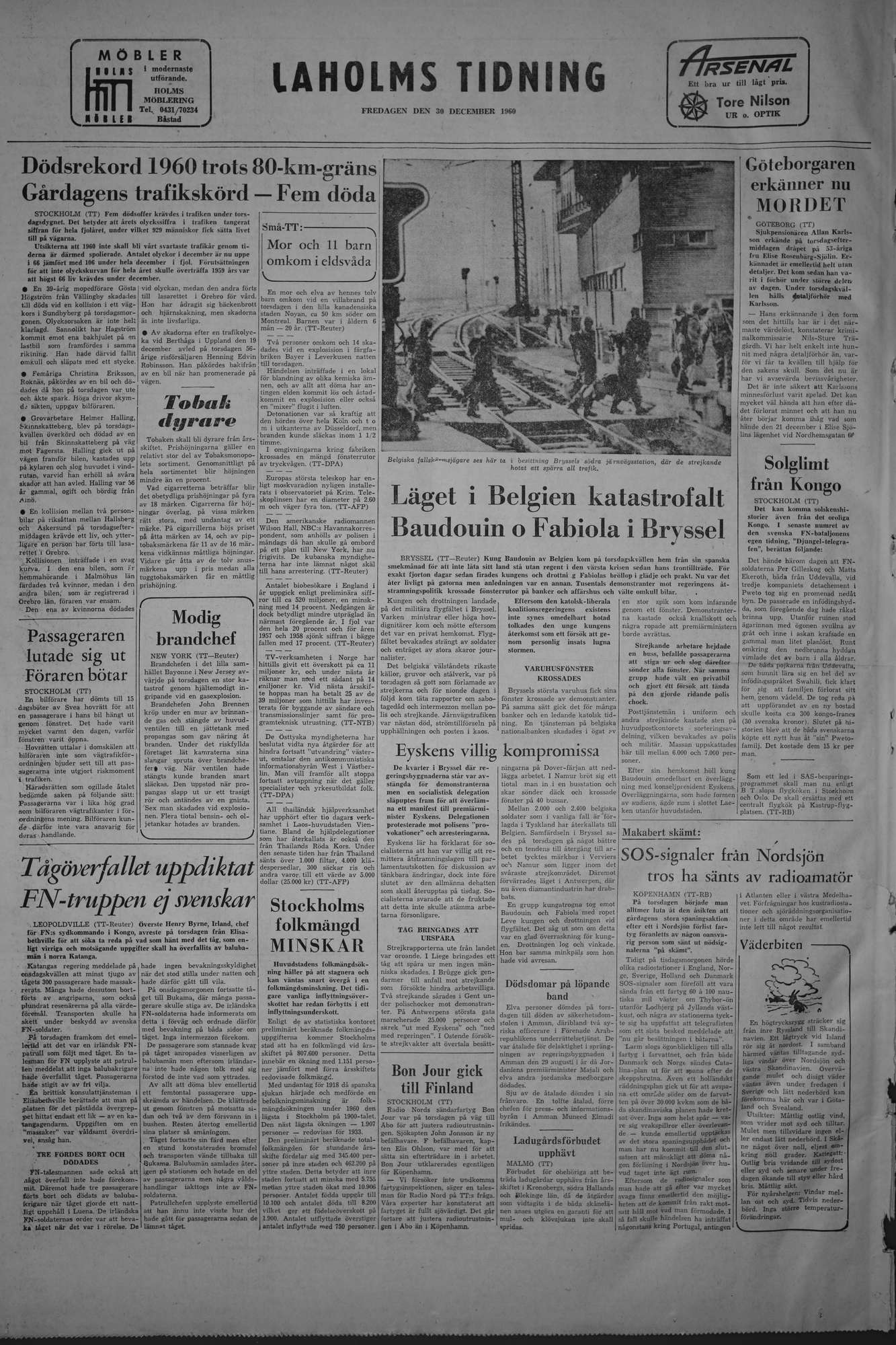 Laholms Tidning Fredag 30 december 1960, sida 8