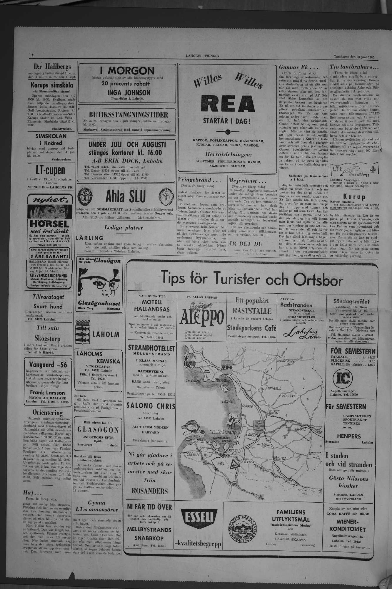 Laholms Tidning Torsdag 30 juni 1960, sida 2