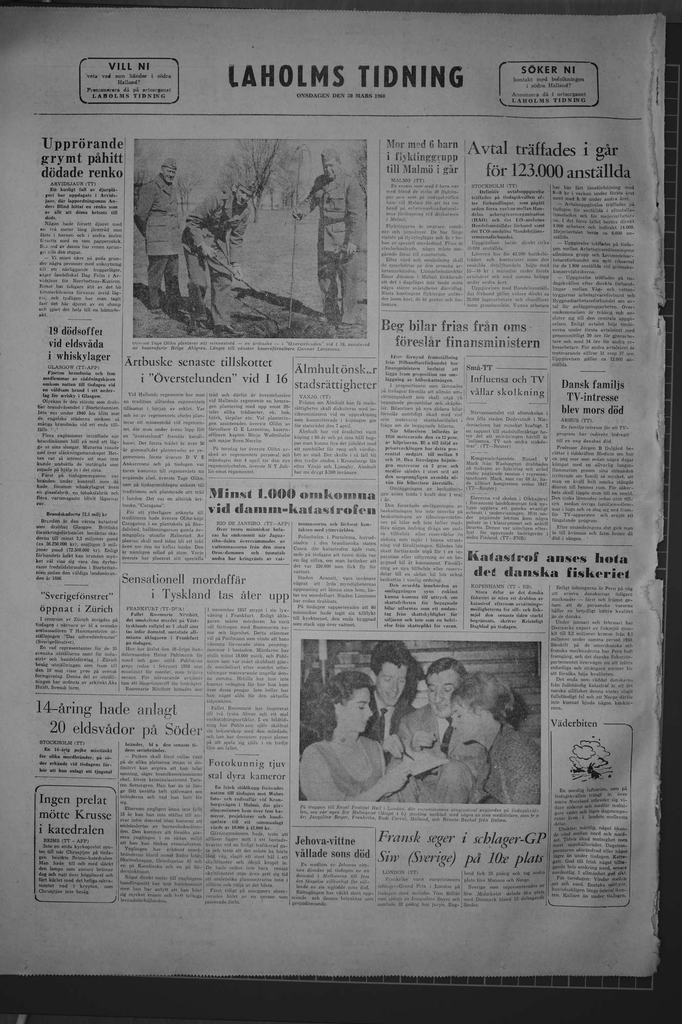 Laholms Tidning Onsdag 30 mars 1960, sida 8