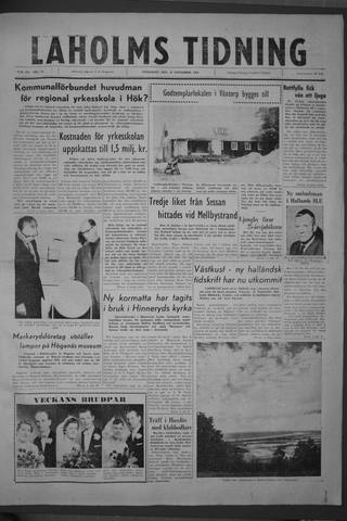 Förstasidan, Onsdag 30 november 1960