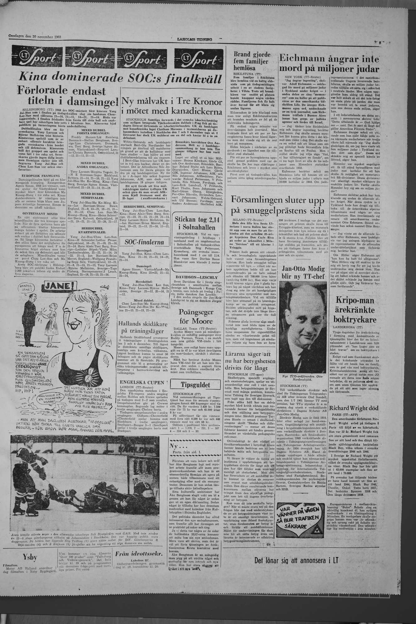 Laholms Tidning Onsdag 30 november 1960, sida 5