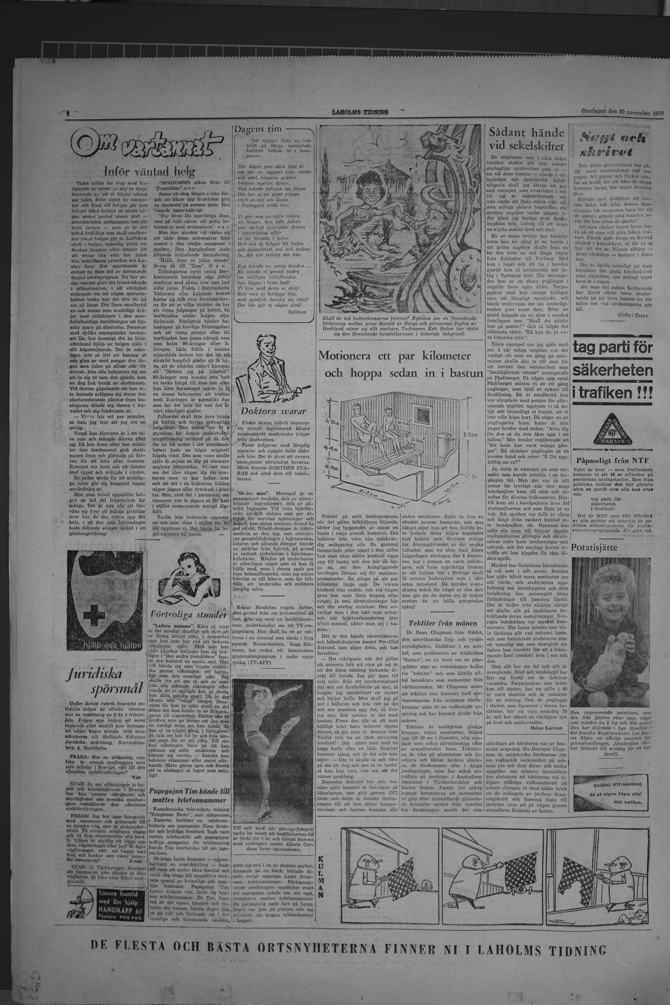 Laholms Tidning Onsdag 30 november 1960, sida 6