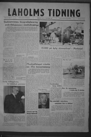 Förstasidan, Fredag 30 september 1960