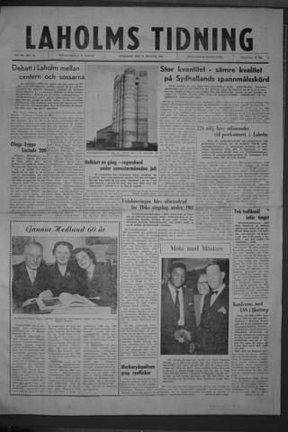 Förstasidan, Onsdag 31 augusti 1960