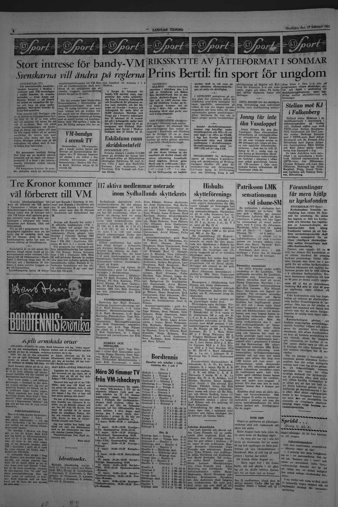 Laholms Tidning Onsdag 17 februari 1965, sida 6
