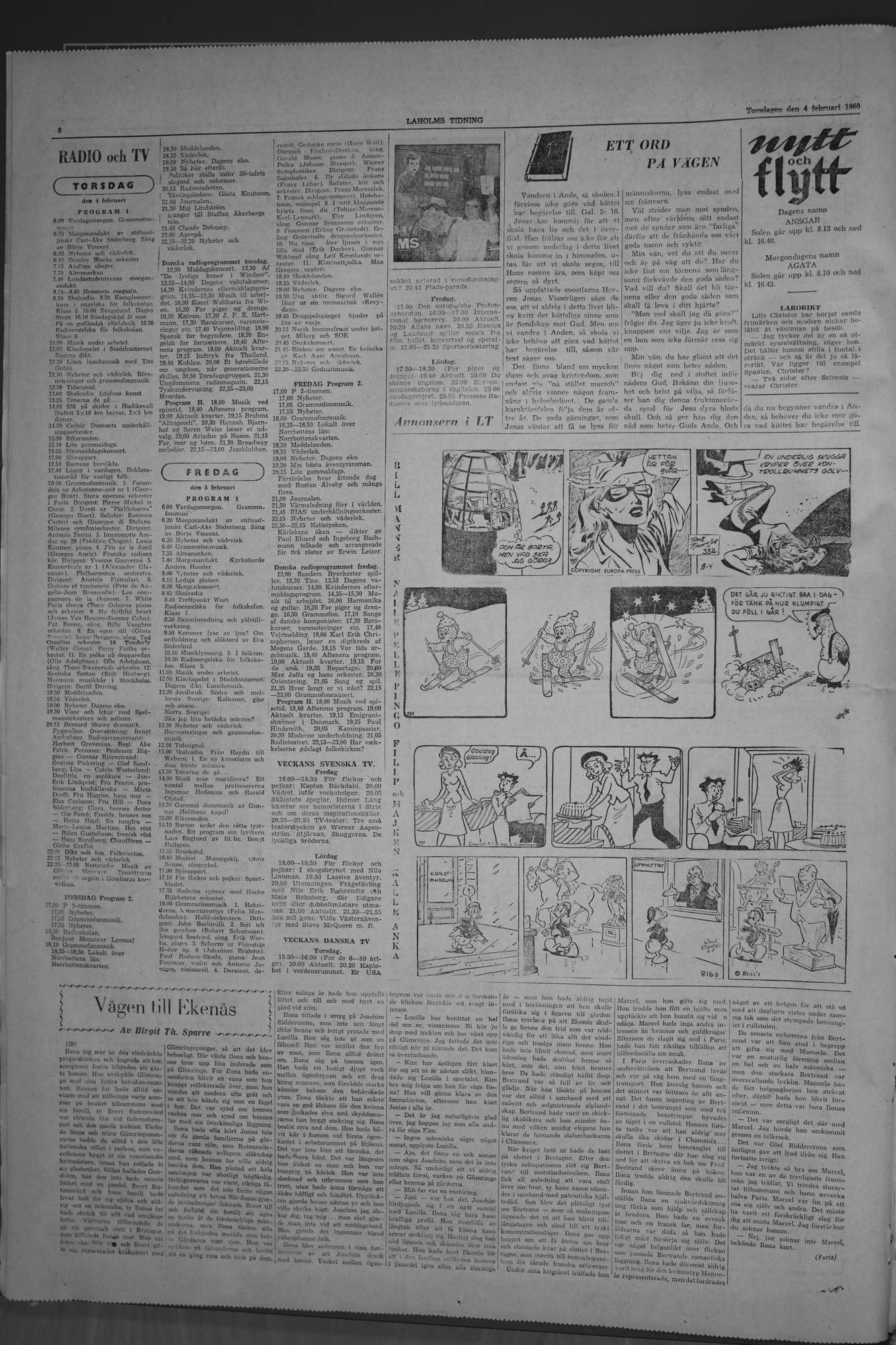 Laholms Tidning Torsdag 4 februari 1960, sida 6