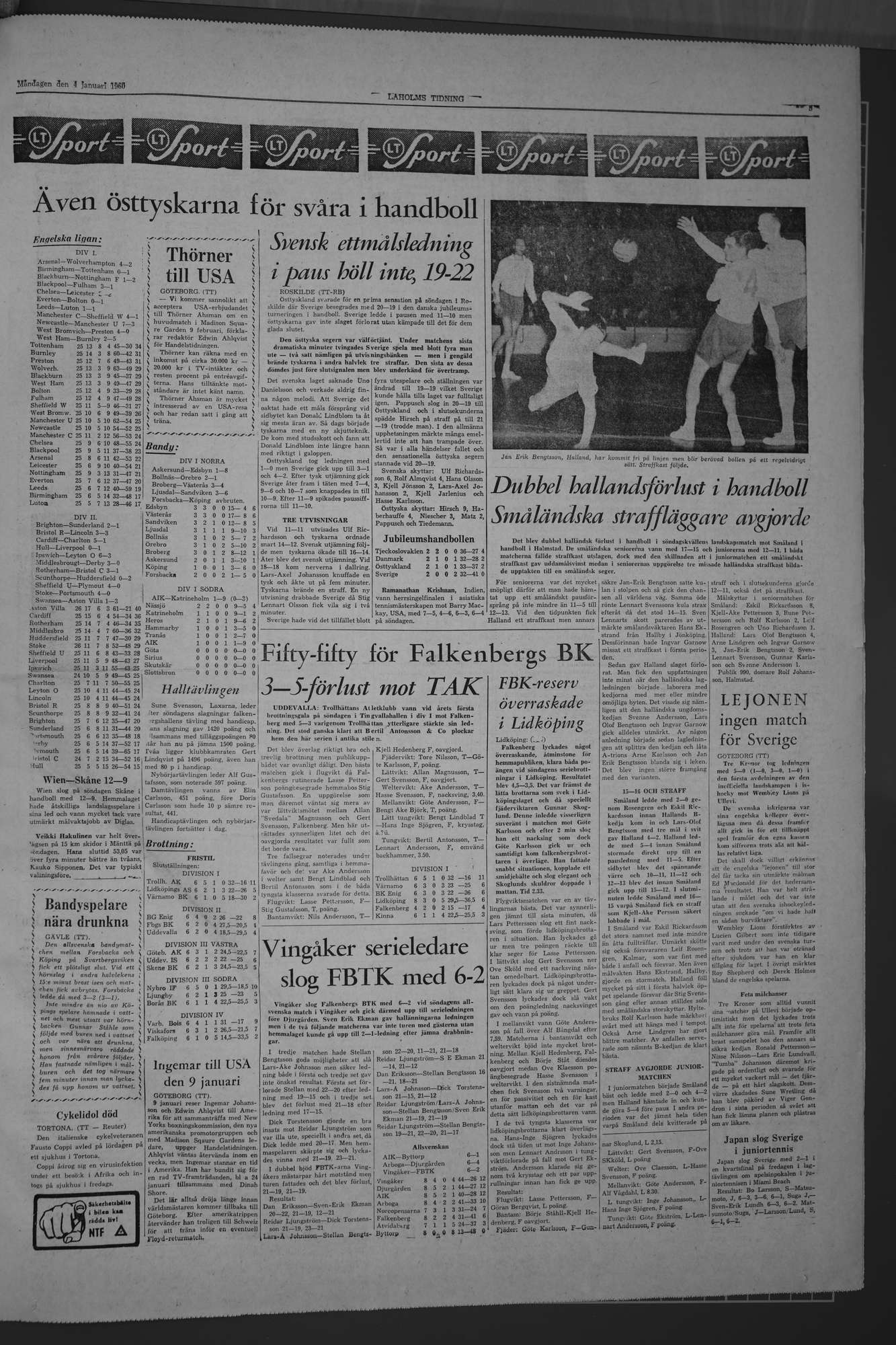 Laholms Tidning Måndag 4 januari 1960, sida 5