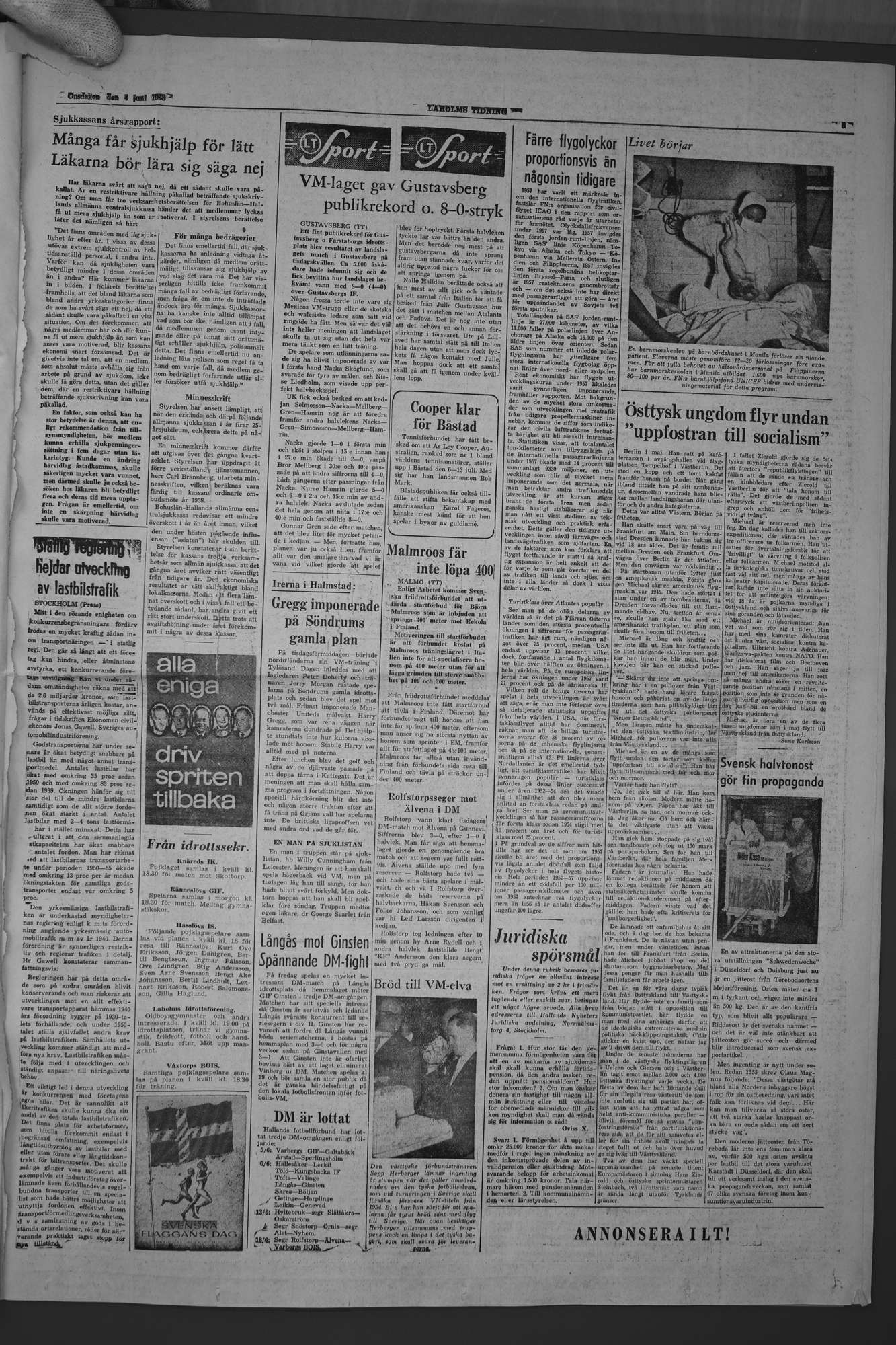 Laholms Tidning Lördag 4 juni 1960, sida 3