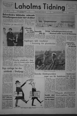 Förstasidan, Tisdag 13 april 1965