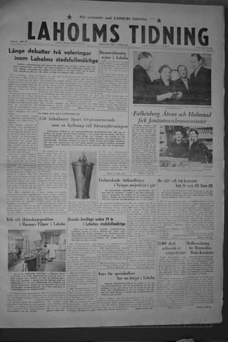 Förstasidan, Fredag 4 mars 1960
