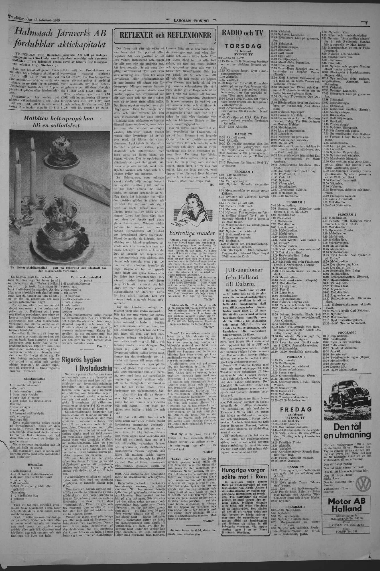 Laholms Tidning Torsdag 18 februari 1965, sida 7