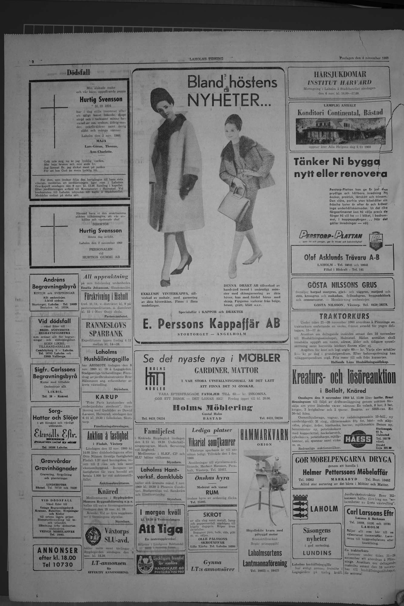 Laholms Tidning Fredag 4 november 1960, sida 2