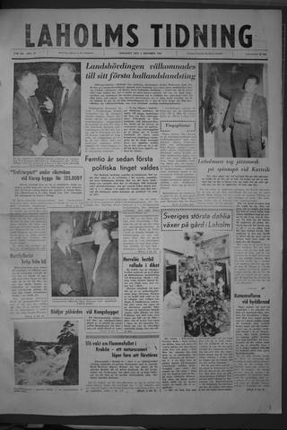 Förstasidan, Tisdag 4 oktober 1960