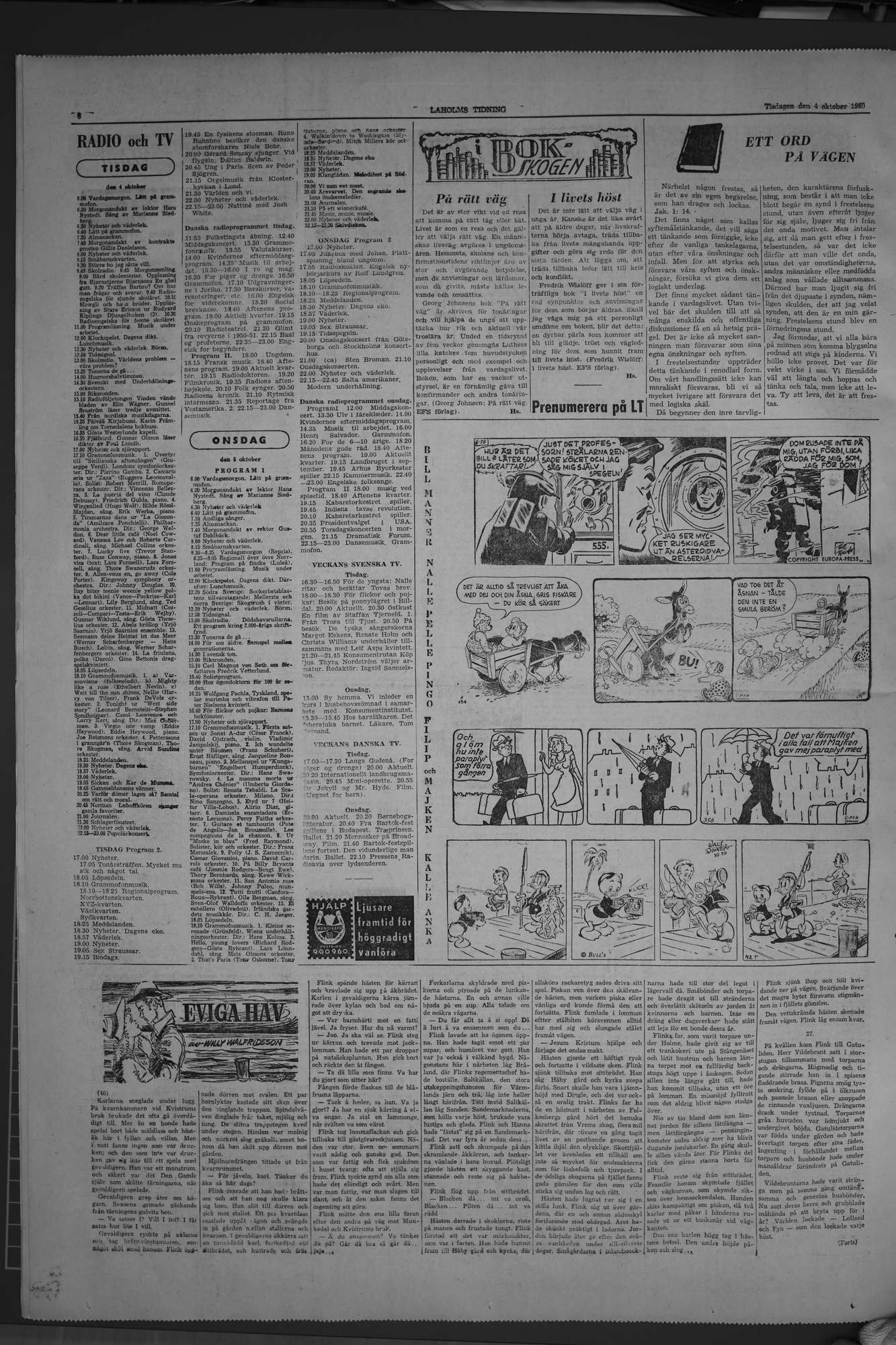 Laholms Tidning Tisdag 4 oktober 1960, sida 6