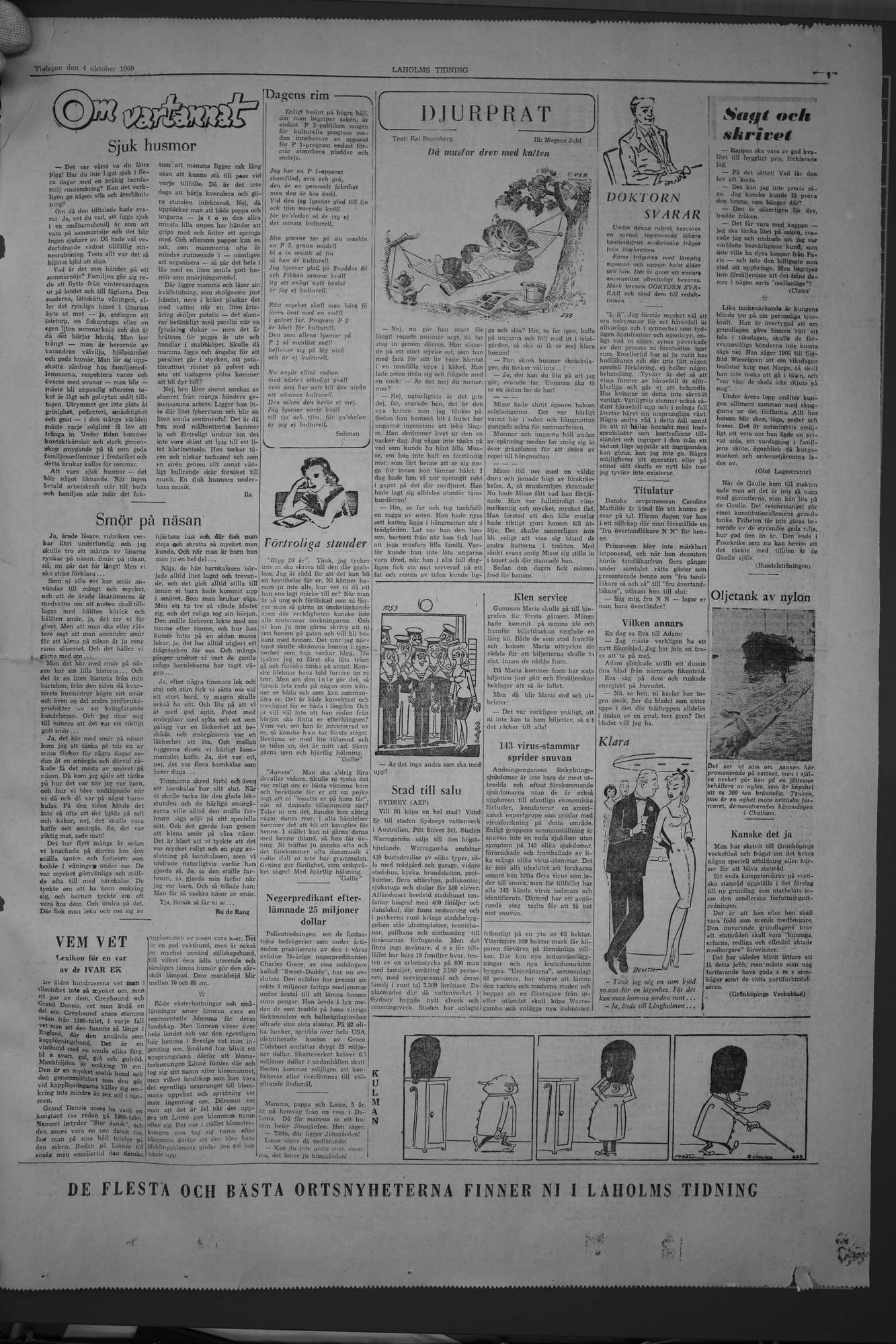 Laholms Tidning Tisdag 4 oktober 1960, sida 7