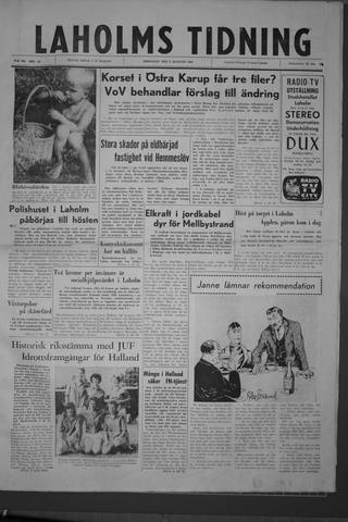 Förstasidan, Fredag 5 augusti 1960
