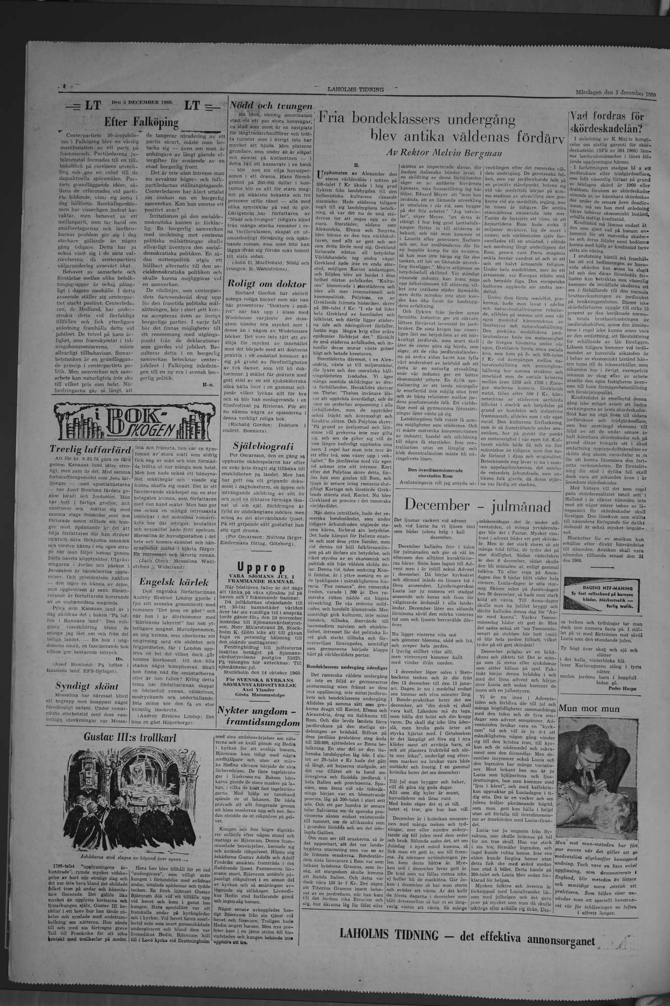 Laholms Tidning Måndag 5 december 1960, sida 4