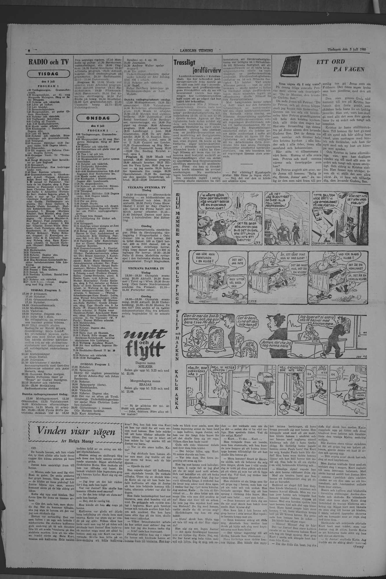 Laholms Tidning Tisdag 5 juli 1960, sida 6